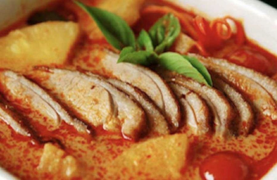 Roast duck red curry